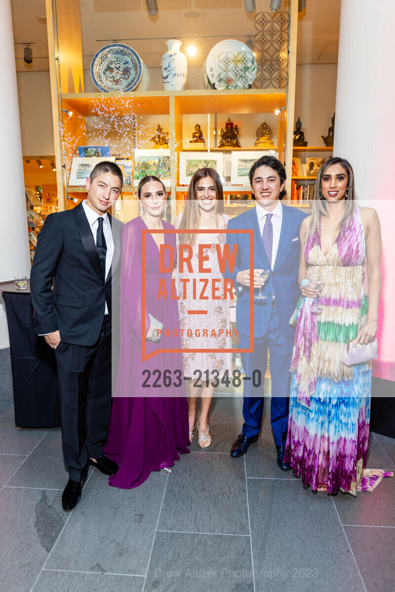 Max Cash, Samantha Scheffler, Allegra Gordon, Sam Cash, Devna Patel, Asian Art Museum's 2023 Gala Celebrating Takashi Murakami and "Unfamiliar People", Asian Art Museum @ 200 Larkin St, SF, CA 94102 US. Asian Art Museum @ 200 Larkin St, SF, CA 94102 US, September 13th, 2023, Photo #2263-21348-0 Max Cash, Samantha Scheffler, Allegra Gordon, Sam Cash, Devna Patel, Photo #2263-21348-0
