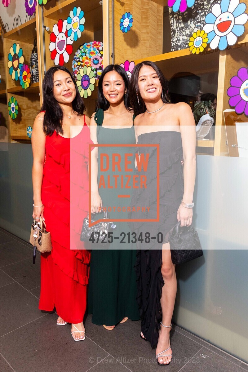 Kelly Wong, Jennifer Wu, Daphne Liang, Asian Art Museum's 2023 Gala Celebrating Takashi Murakami and "Unfamiliar People", Asian Art Museum @ 200 Larkin St, SF, CA 94102 US. Asian Art Museum @ 200 Larkin St, SF, CA 94102 US, September 13th, 2023, Photo #4725-21348-0 Kelly Wong, Jennifer Wu, Daphne Liang, Photo #4725-21348-0