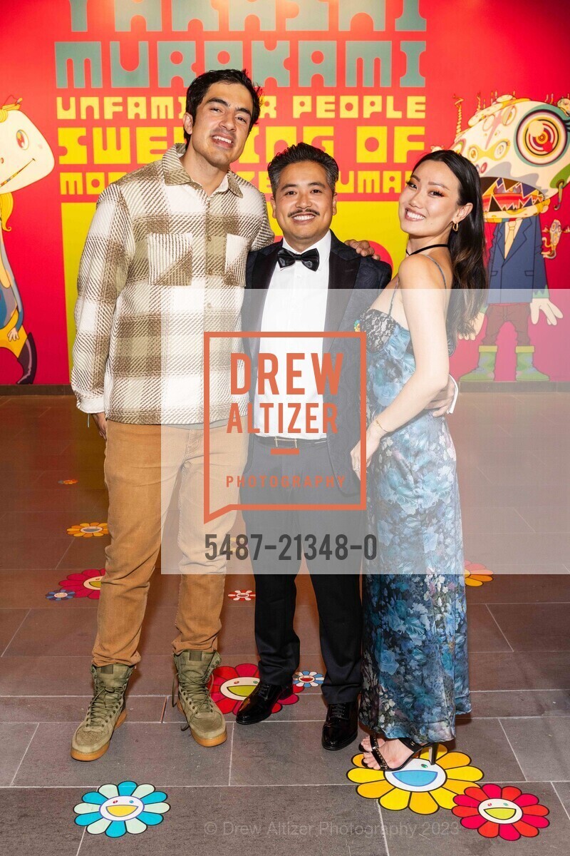 Anirudh Choudhary, Brian Nguyen, Valerie Truong, Asian Art Museum's 2023 Gala Celebrating Takashi Murakami and "Unfamiliar People", Asian Art Museum @ 200 Larkin St, SF, CA 94102 US. Asian Art Museum @ 200 Larkin St, SF, CA 94102 US, September 13th, 2023, Photo #5487-21348-0 Anirudh Choudhary, Brian Nguyen, Valerie Truong, Photo #5487-21348-0