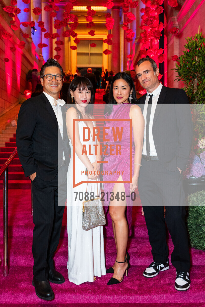 Marvin Chow, Jiyoung Park, Lily Lin, Andrew Lieberman, Asian Art Museum's 2023 Gala Celebrating Takashi Murakami and "Unfamiliar People", Asian Art Museum @ 200 Larkin St, SF, CA 94102 US. Asian Art Museum @ 200 Larkin St, SF, CA 94102 US, September 13th, 2023, Photo #7088-21348-0 Marvin Chow, Jiyoung Park, Lily Lin, Andrew Lieberman, Photo #7088-21348-0