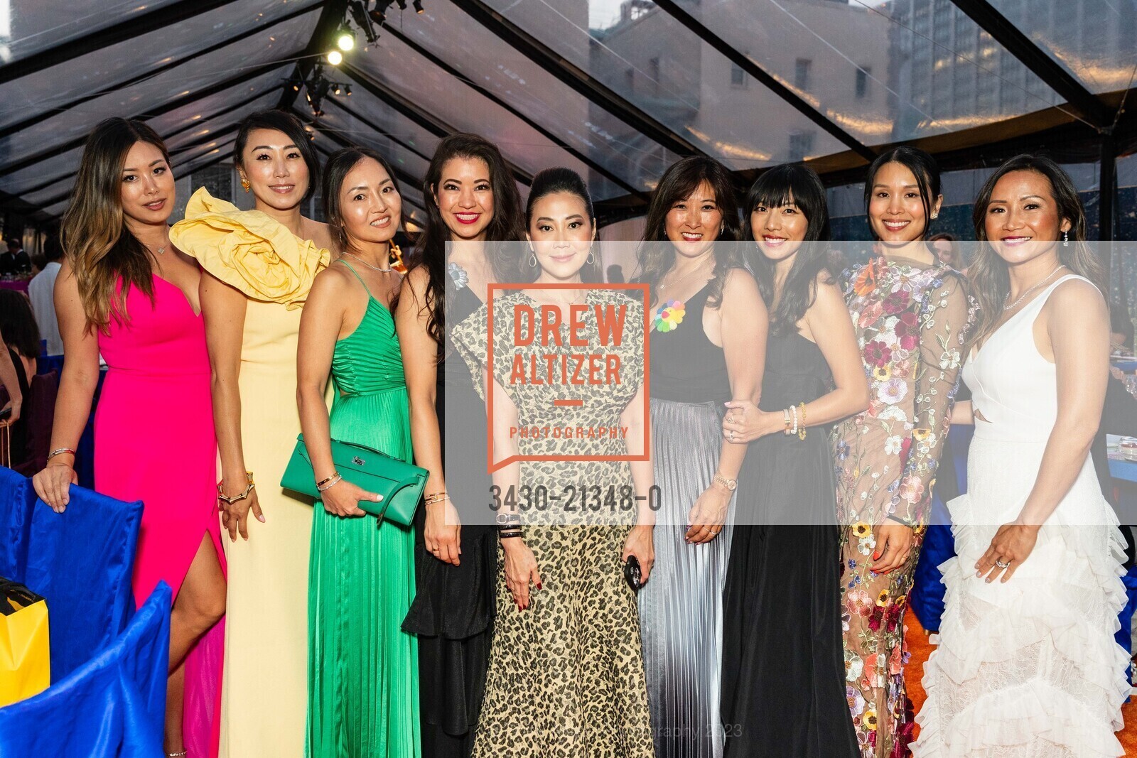 Kristine Lo, Iris Lee, Susan Huh, Natalie Kao, Shieny Chung, Bonnie Feldman, Jacqueline Chan, Irene Ting, Julia Kuo, Asian Art Museum's 2023 Gala Celebrating Takashi Murakami and "Unfamiliar People", Asian Art Museum @ 200 Larkin St, SF, CA 94102 US. Asian Art Museum @ 200 Larkin St, SF, CA 94102 US, September 13th, 2023, Photo #3430-21348-0 Kristine Lo, Iris Lee, Susan Huh, Natalie Kao, Shieny Chung, Bonnie Feldman, Jacqueline Chan, Irene Ting, Julia Kuo, Photo #3430-21348-0