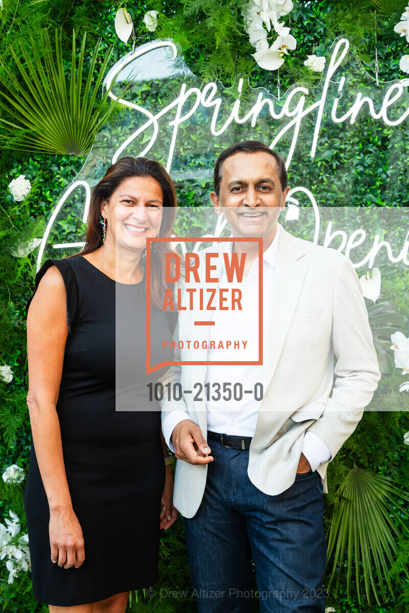 Arti Sharma, Sunil Seshadri, Springline Grand Opening VIP Dinner, 550 Oak Grove Ave, Menlo Park, CA 94025 US. 550 Oak Grove Ave, Menlo Park, CA 94025 US, September 13th, 2023, Photo #1010-21350-0 Arti Sharma, Sunil Seshadri, Photo #1010-21350-0