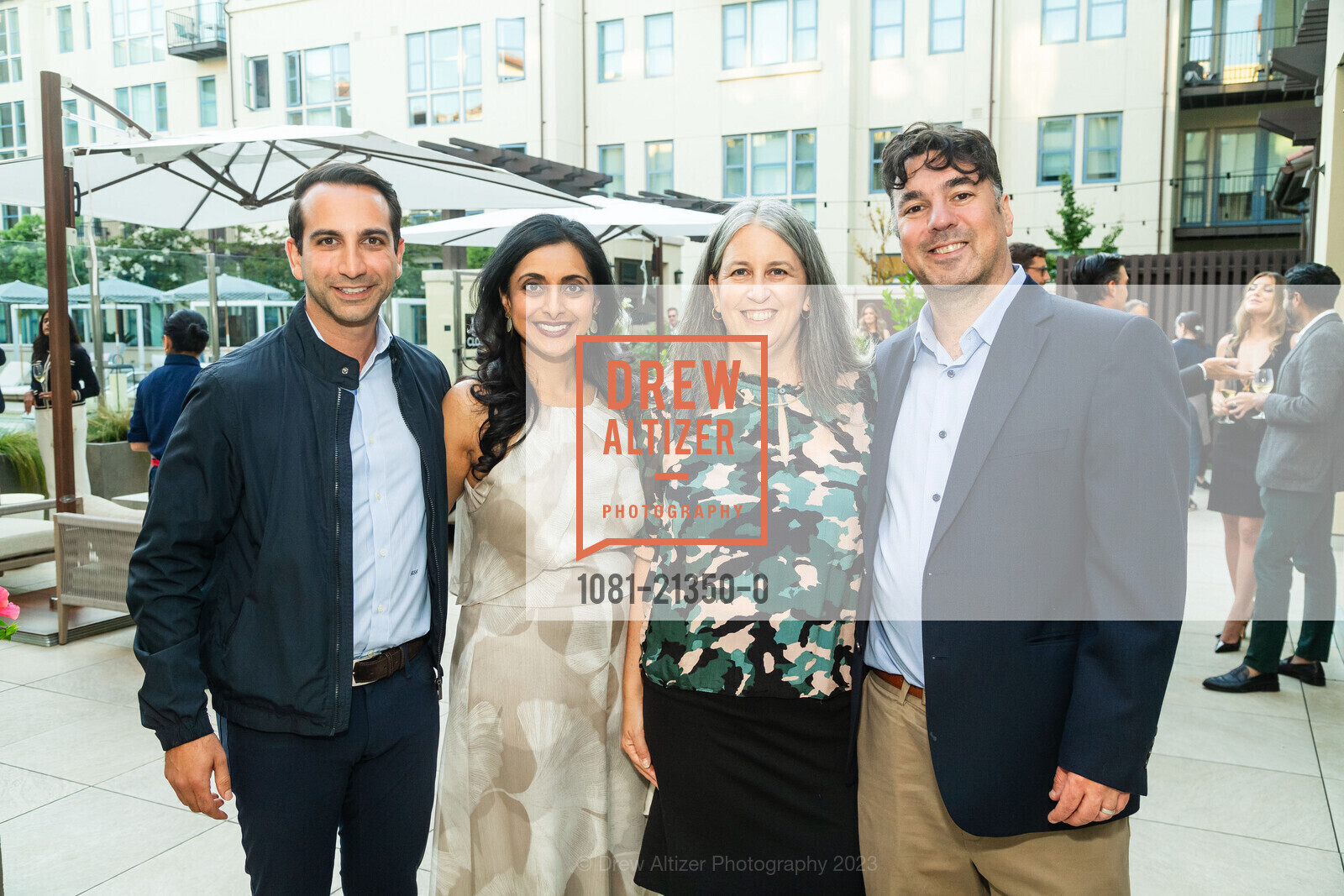 Cyrus Sanandaji, Mansi Shah, Jen Wolosin, Gabriel Wolosin, Springline Grand Opening VIP Dinner, 550 Oak Grove Ave, Menlo Park, CA 94025 US. 550 Oak Grove Ave, Menlo Park, CA 94025 US, September 13th, 2023, Photo #1081-21350-0 Cyrus Sanandaji, Mansi Shah, Jen Wolosin, Gabriel Wolosin, Photo #1081-21350-0