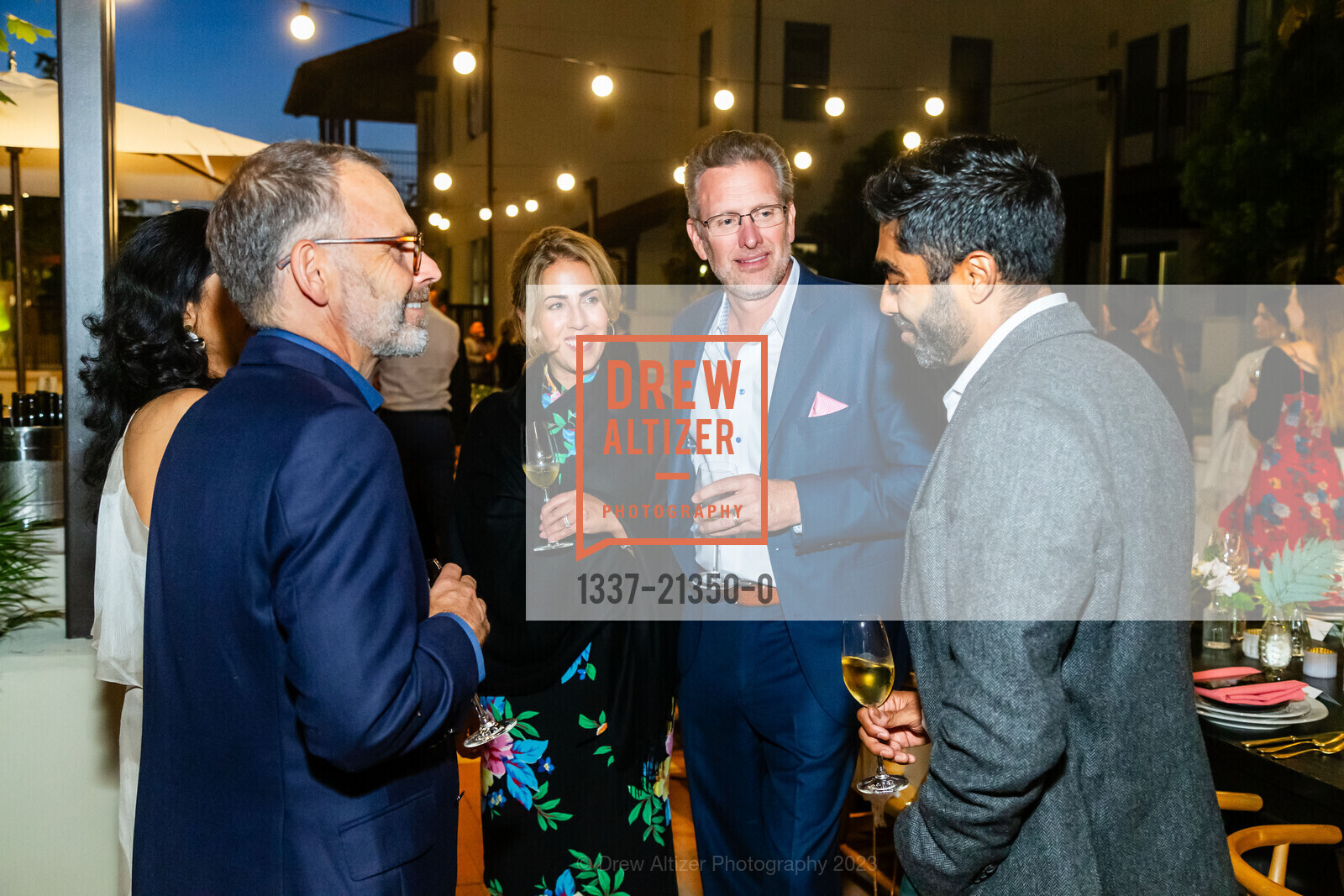 Joe Petersen, Rosie Blevans, Brandon Blevans, Kabir Seth, Springline Grand Opening VIP Dinner, 550 Oak Grove Ave, Menlo Park, CA 94025 US. 550 Oak Grove Ave, Menlo Park, CA 94025 US, September 13th, 2023, Photo #1337-21350-0 Joe Petersen, Rosie Blevans, Brandon Blevans, Kabir Seth, Photo #1337-21350-0