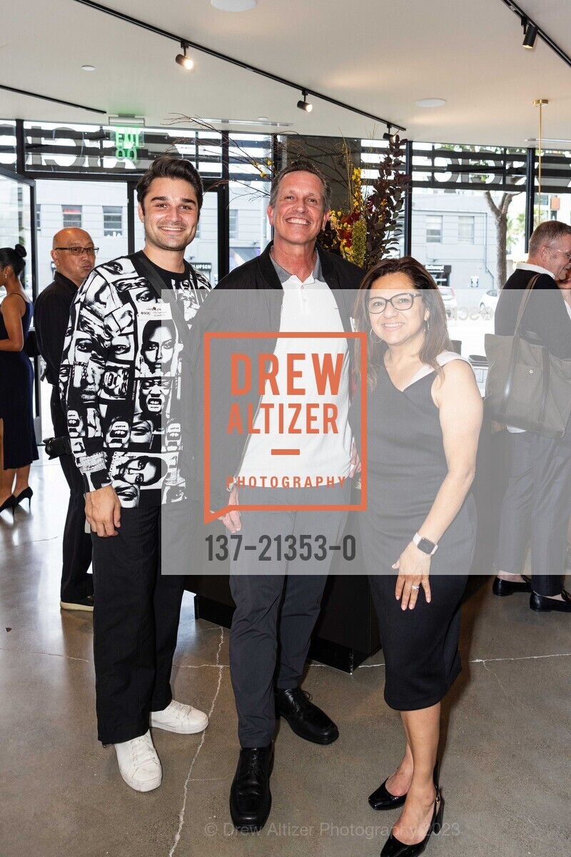 Jack Kyle, Ivan Dubriwny, Evelyn Zelada, SCIC Italia San Francisco Flagship Showroom Opening, 68 Division St @ US. 68 Division St @ US, September 14th, 2023, Photo #137-21353-0 Jack Kyle, Ivan Dubriwny, Evelyn Zelada, Photo #137-21353-0