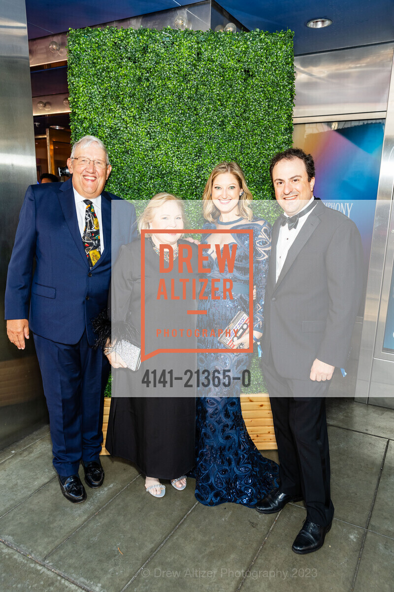 George Mueller, Beverly Mueller, Amy Christodoulo, Peter Christodoulo, San Francisco Symphony Opening Night Gala, Louise M. Davies Symphony Hall. 201 Van Ness Ave, SF, CA 94102 US, September 22nd, 2023, Photo #4141-21365-0 George Mueller, Beverly Mueller, Amy Christodoulo, Peter Christodoulo, Photo #4141-21365-0