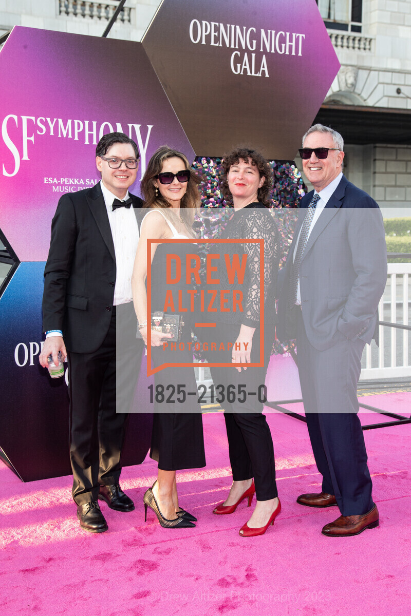 Jonathan Blavin, Andrea Blavin, Lucie Duffort, Jerry Roth, San Francisco Symphony Opening Night Gala, Louise M. Davies Symphony Hall. 201 Van Ness Ave, SF, CA 94102 US, September 22nd, 2023, Photo #1825-21365-0 Jonathan Blavin, Andrea Blavin, Lucie Duffort, Jerry Roth, Photo #1825-21365-0