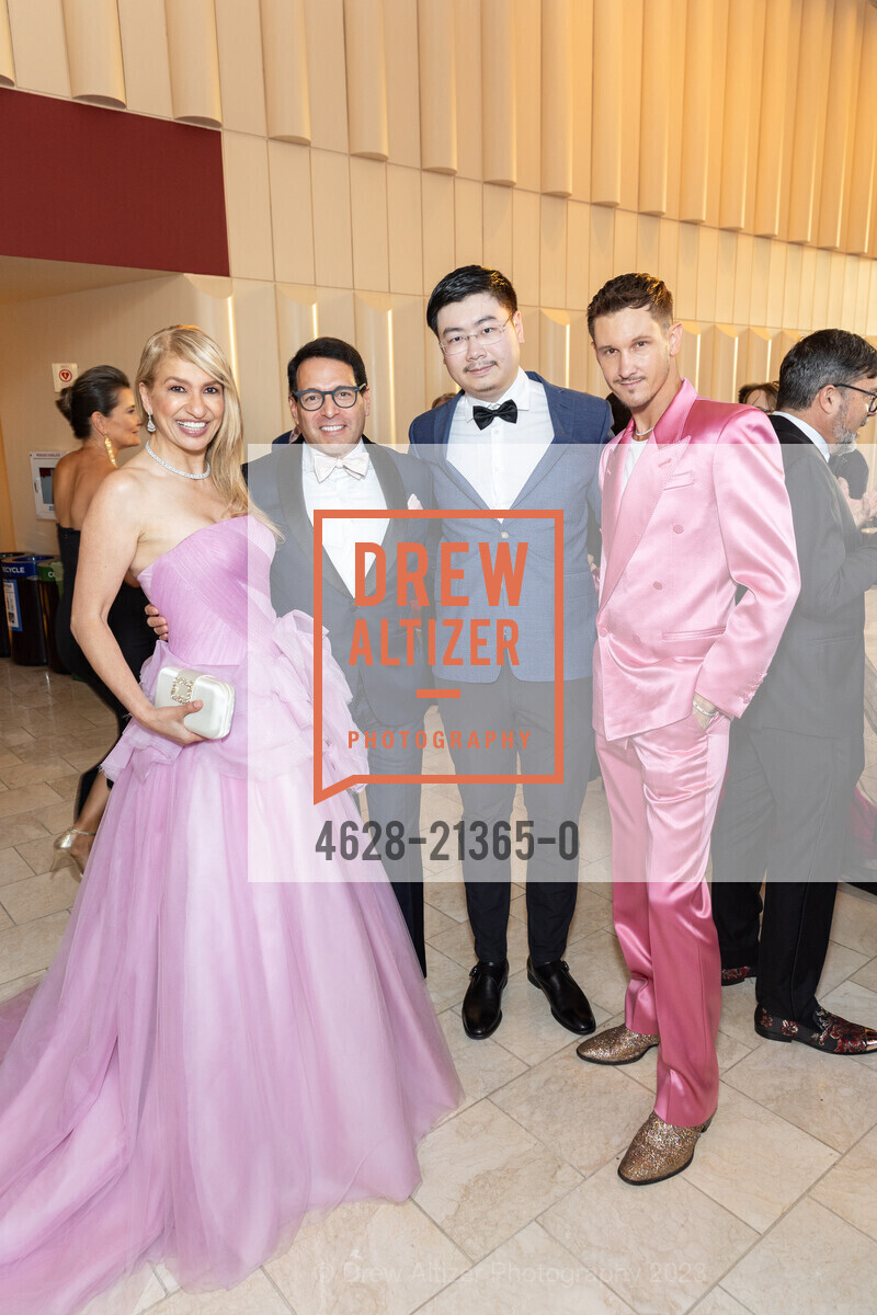 Navid Armstrong, Robert Saenz, Matthew Zhang, Jeremy Gallaher, San Francisco Symphony Opening Night Gala, Louise M. Davies Symphony Hall. 201 Van Ness Ave, SF, CA 94102 US, September 22nd, 2023, Photo #4628-21365-0 Navid Armstrong, Robert Saenz, Matthew Zhang, Jeremy Gallaher, Photo #4628-21365-0
