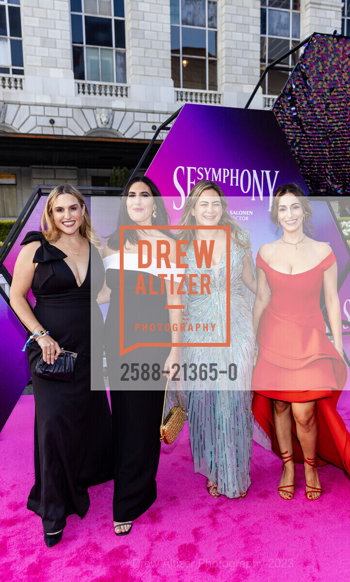 Rachel Fishman, Ellie Feldman, Phoebe Schreiber, Jessica Pascolini, San Francisco Symphony Opening Night Gala, Louise M. Davies Symphony Hall. 201 Van Ness Ave, SF, CA 94102 US, September 22nd, 2023, Photo #2588-21365-0 Rachel Fishman, Ellie Feldman, Phoebe Schreiber, Jessica Pascolini, Photo #2588-21365-0