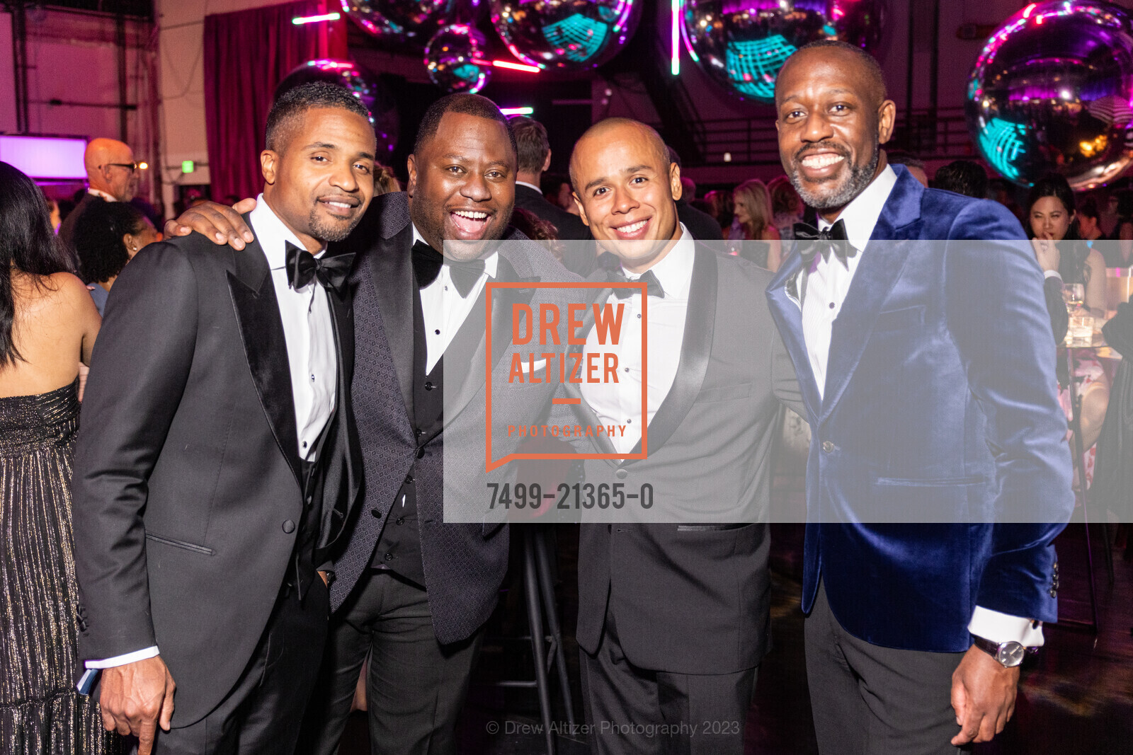 Demetri Agustin, Harrison Boyd, Charles Towle, Nadir Joshua, San Francisco Symphony Opening Night Gala, Louise M. Davies Symphony Hall. 201 Van Ness Ave, SF, CA 94102 US, September 22nd, 2023, Photo #7499-21365-0 Demetri Agustin, Harrison Boyd, Charles Towle, Nadir Joshua, Photo #7499-21365-0