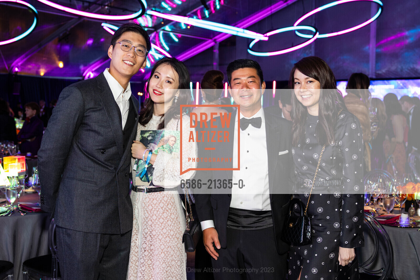 Leo Wang, Aurora Zhou, Wallace Chane, Crystal Dahlen, San Francisco Symphony Opening Night Gala, Louise M. Davies Symphony Hall. 201 Van Ness Ave, SF, CA 94102 US, September 22nd, 2023, Photo #6586-21365-0 Leo Wang, Aurora Zhou, Wallace Chane, Crystal Dahlen, Photo #6586-21365-0