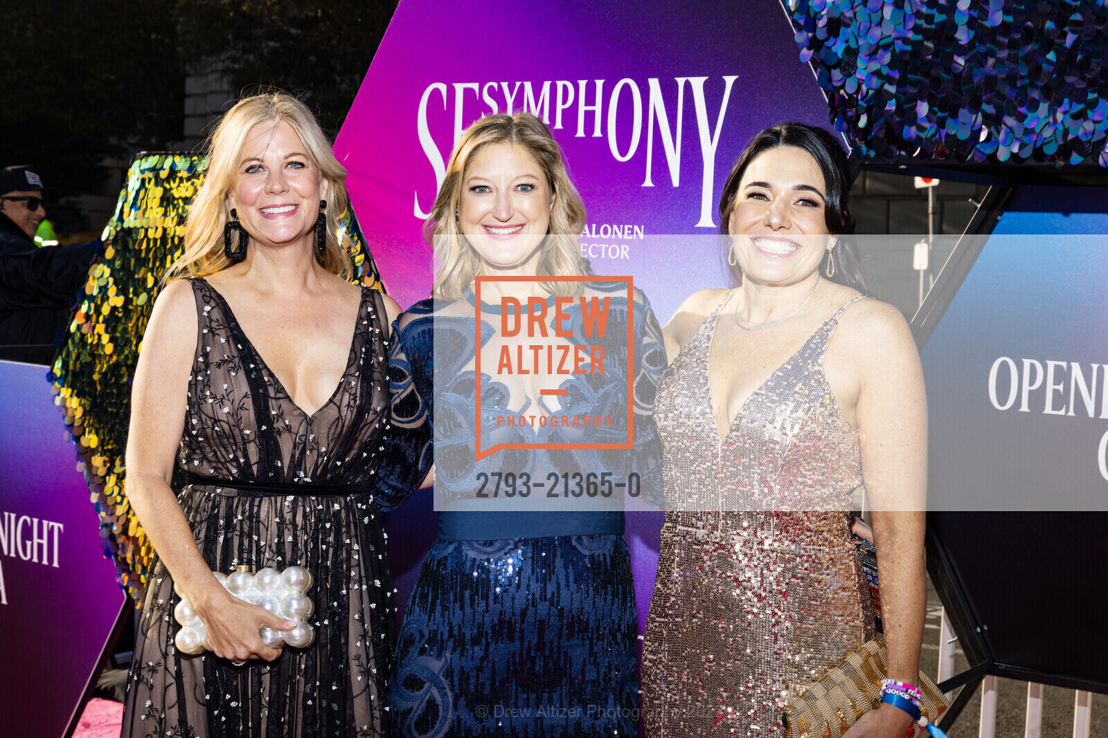 Stephanie Stafford, Amy Christodoulo, Julie Liegl, San Francisco Symphony Opening Night Gala, Louise M. Davies Symphony Hall. 201 Van Ness Ave, SF, CA 94102 US, September 22nd, 2023, Photo #2793-21365-0 Stephanie Stafford, Amy Christodoulo, Julie Liegl, Photo #2793-21365-0