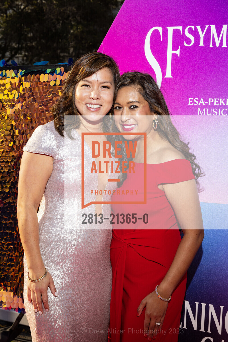 Angie Lin, Nisha Baxi, San Francisco Symphony Opening Night Gala, Louise M. Davies Symphony Hall. 201 Van Ness Ave, SF, CA 94102 US, September 22nd, 2023, Photo #2813-21365-0 Angie Lin, Nisha Baxi, Photo #2813-21365-0