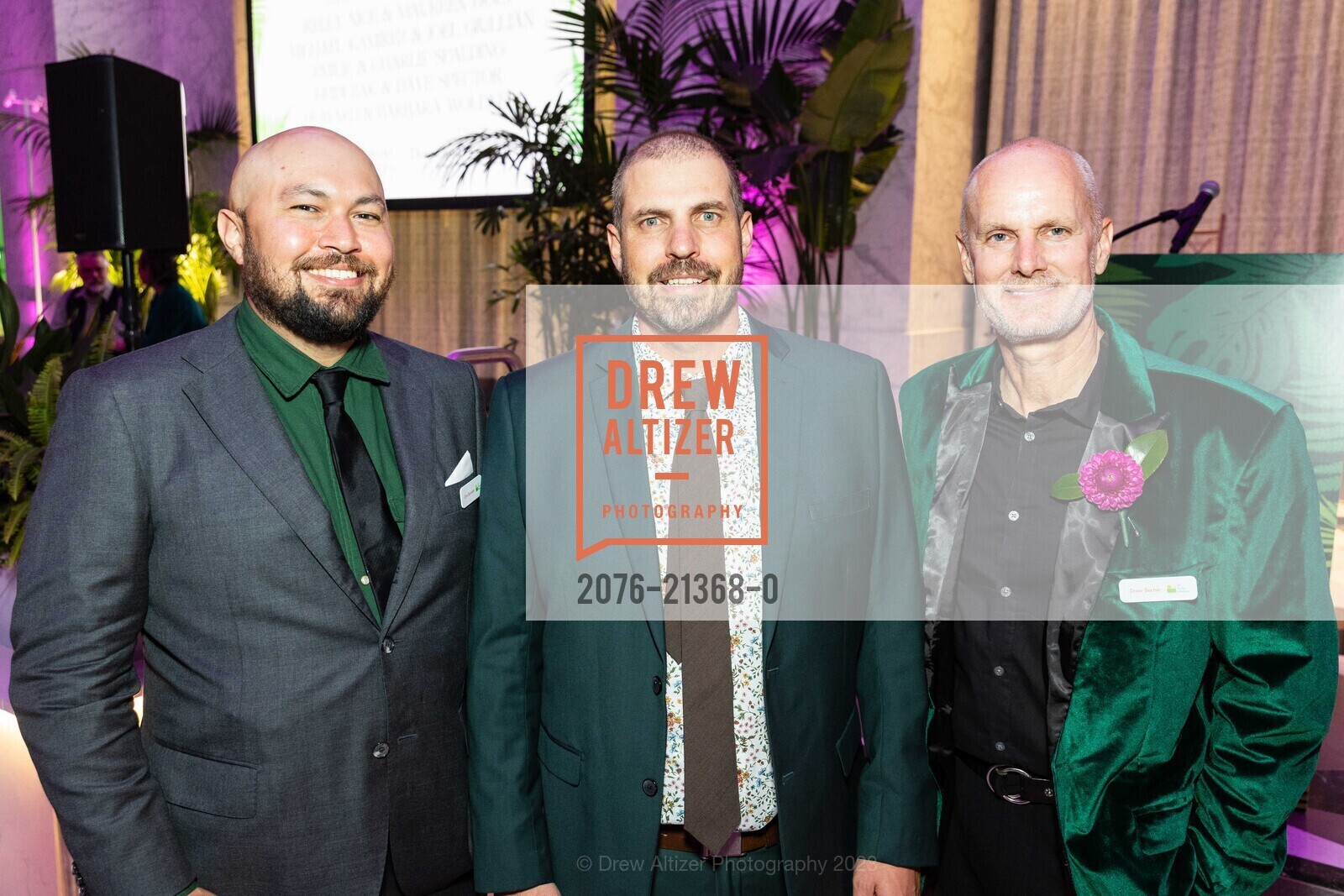 Chris Bannister, Steven Fredericks, Drew Becher, Party for The Parks 2023, The Conservatory at One Sansome @ One Sansome St, SF, CA 94104 US. The Conservatory at One Sansome @ One Sansome St, SF, CA 94104 US, September 23rd, 2023, Photo #2076-21368-0 Chris Bannister, Steven Fredericks, Drew Becher, Photo #2076-21368-0