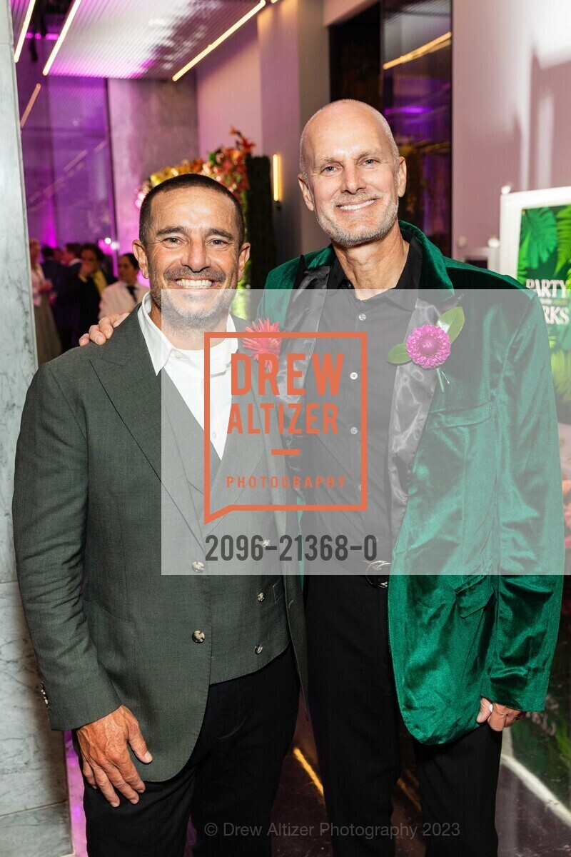 Phil Ginsburg, Drew Becher, Party for The Parks 2023, The Conservatory at One Sansome @ One Sansome St, SF, CA 94104 US. The Conservatory at One Sansome @ One Sansome St, SF, CA 94104 US, September 23rd, 2023, Photo #2096-21368-0 Phil Ginsburg, Drew Becher, Photo #2096-21368-0