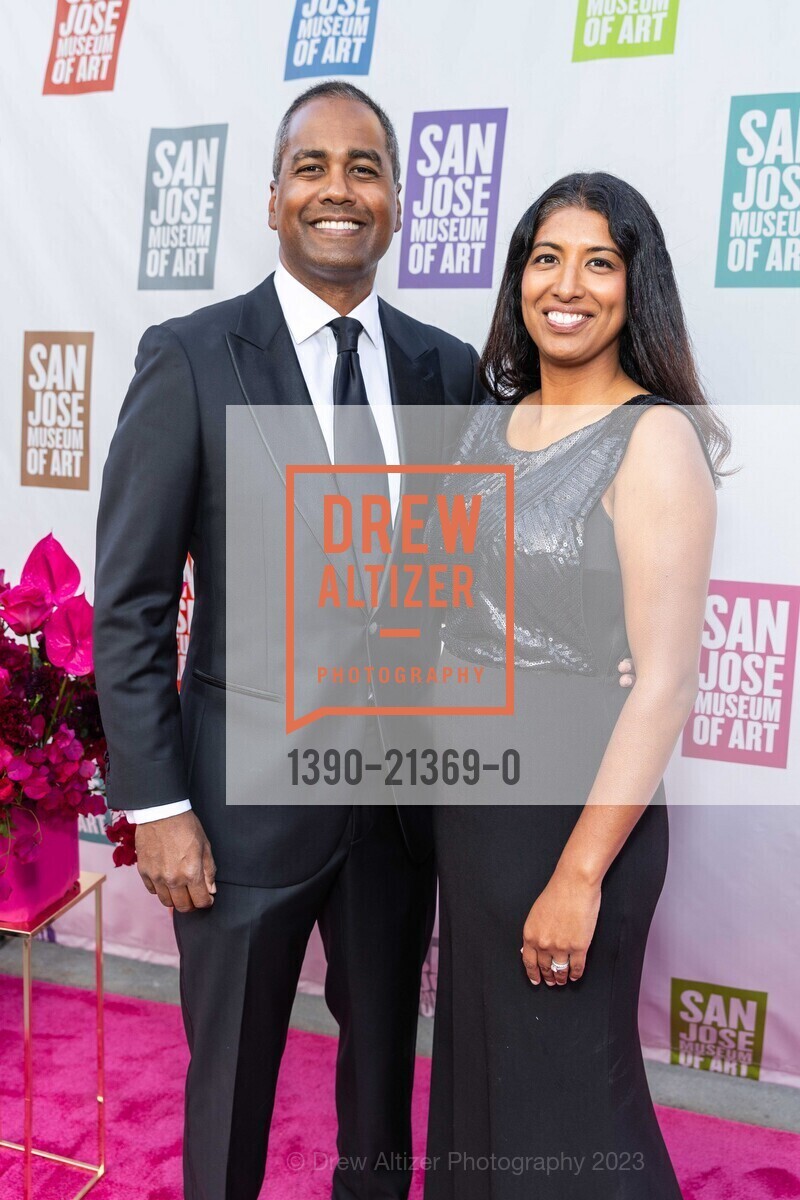 Ahmad Thomas, Reena Thomas, San Jose Museum of Art 2023, 110 S Market St, San Jose, CA 95113 US. 110 S Market St, San Jose, CA 95113 US, September 23rd, 2023, Photo #1390-21369-0 Ahmad Thomas, Reena Thomas, Photo #1390-21369-0