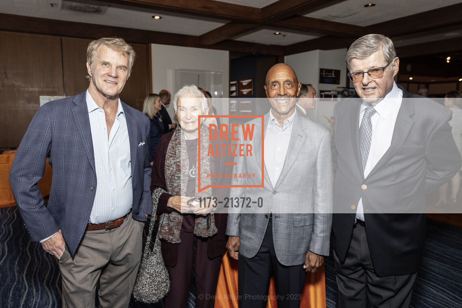 Jim McGuigan, Jean Sherman, Marx Cazenave, Richard Barker, BASIC Fund 25th Anniversary Luncheon, St. Francis Yacht Club. 99 Yacht Rd, SF, CA 94123 US, September 26th, 2023, Photo #1173-21372-0 Jim McGuigan, Jean Sherman, Marx Cazenave, Richard Barker, Photo #1173-21372-0