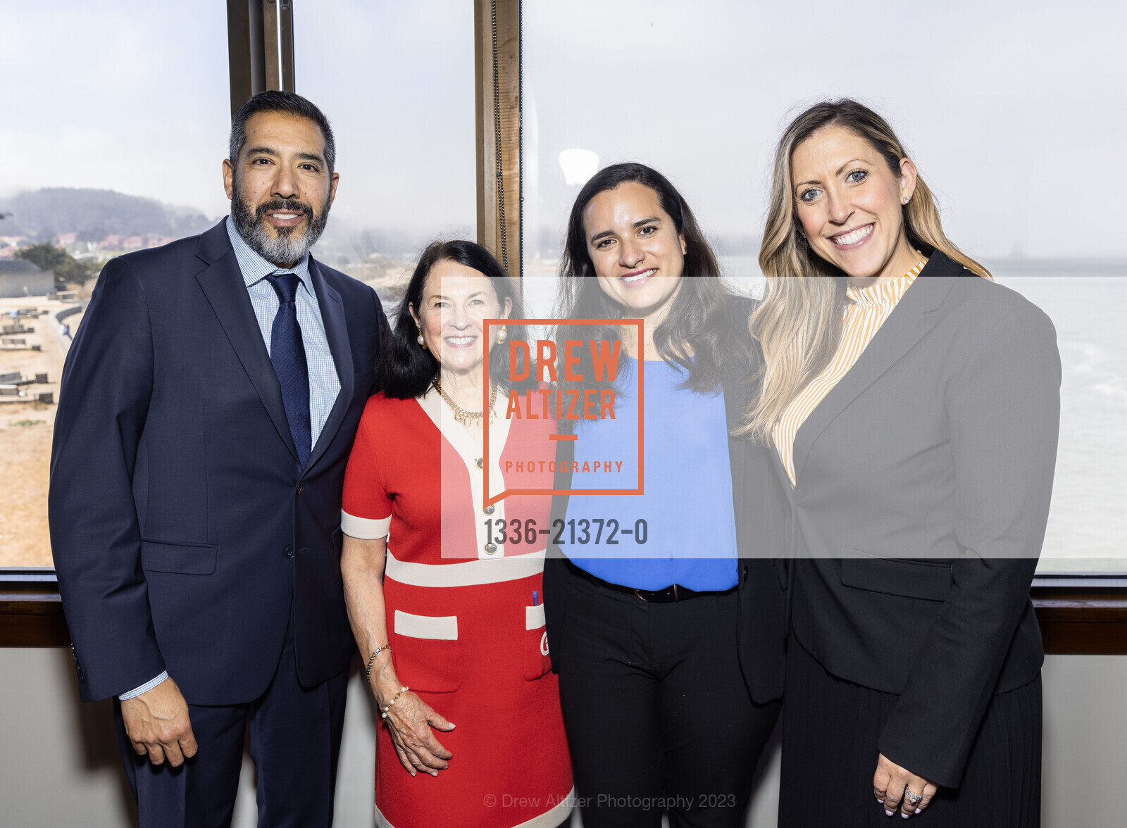 Alex Rivera, Valerie Ulrich, Dominique Champlin, Aimee King, BASIC Fund 25th Anniversary Luncheon, St. Francis Yacht Club. 99 Yacht Rd, SF, CA 94123 US, September 26th, 2023, Photo #1336-21372-0 Alex Rivera, Valerie Ulrich, Dominique Champlin, Aimee King, Photo #1336-21372-0