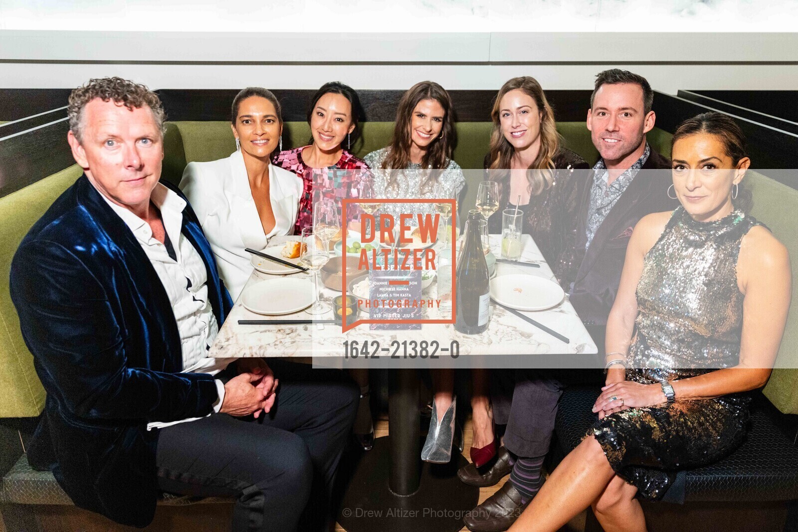 Tim Kasta, Laura Kasta, Angela Lee, Michelle Hanna, Joannie Ericson, Evan Ericson, Nika Rabani Shirani, Pierce's Pledge First Annual FUNraiser, Mister Jiu's. 28 Waverly Pl, SF, CA 94108 US, September 28th, 2023, Photo #1642-21382-0 Tim Kasta, Laura Kasta, Angela Lee, Michelle Hanna, Joannie Ericson, Evan Ericson, Nika Rabani Shirani, Photo #1642-21382-0
