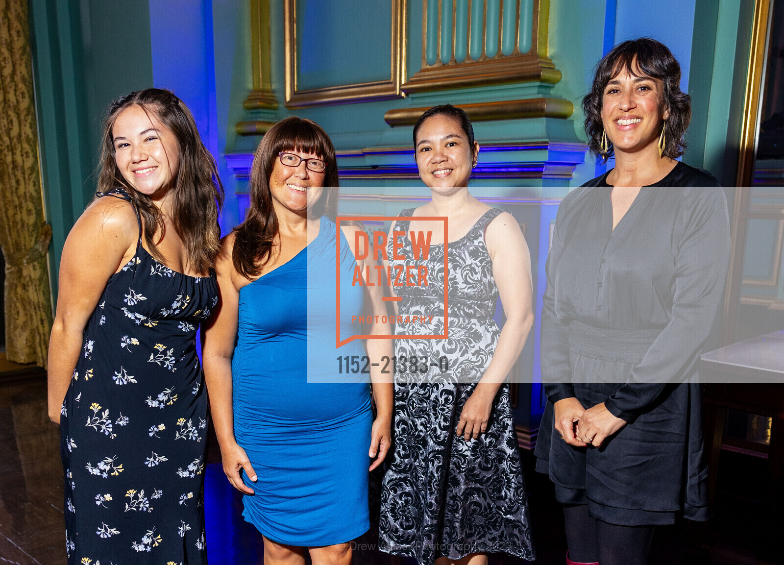 Eleanor Zaragoza, Danielle Zaragoza, Eileen Jugo, Miranda Thorman, San Francisco Performances Gala 2023, 401 Van Ness Ave, SF, CA 94102 US. The Green Room, September 29th, 2023, Photo #1152-21383-0 Eleanor Zaragoza, Danielle Zaragoza, Eileen Jugo, Miranda Thorman, Photo #1152-21383-0
