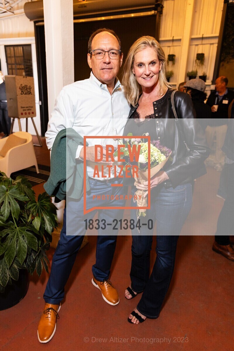 Eugene Demmler, Kimberley Harrison, Whiskey & Wellness Hosted by Mead Quin, Hammerling Wines. 1350 Fifth St, Berkeley, CA 94710 US, September 29th, 2023, Photo #1833-21384-0 Eugene Demmler, Kimberley Harrison, Photo #1833-21384-0