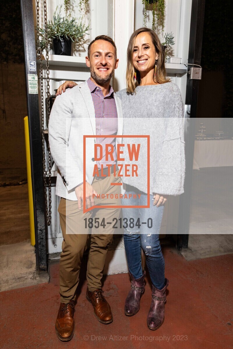 Joe O'Geen, Carolyn Roney, Whiskey & Wellness Hosted by Mead Quin, Hammerling Wines. 1350 Fifth St, Berkeley, CA 94710 US, September 29th, 2023, Photo #1854-21384-0 Joe O'Geen, Carolyn Roney, Photo #1854-21384-0