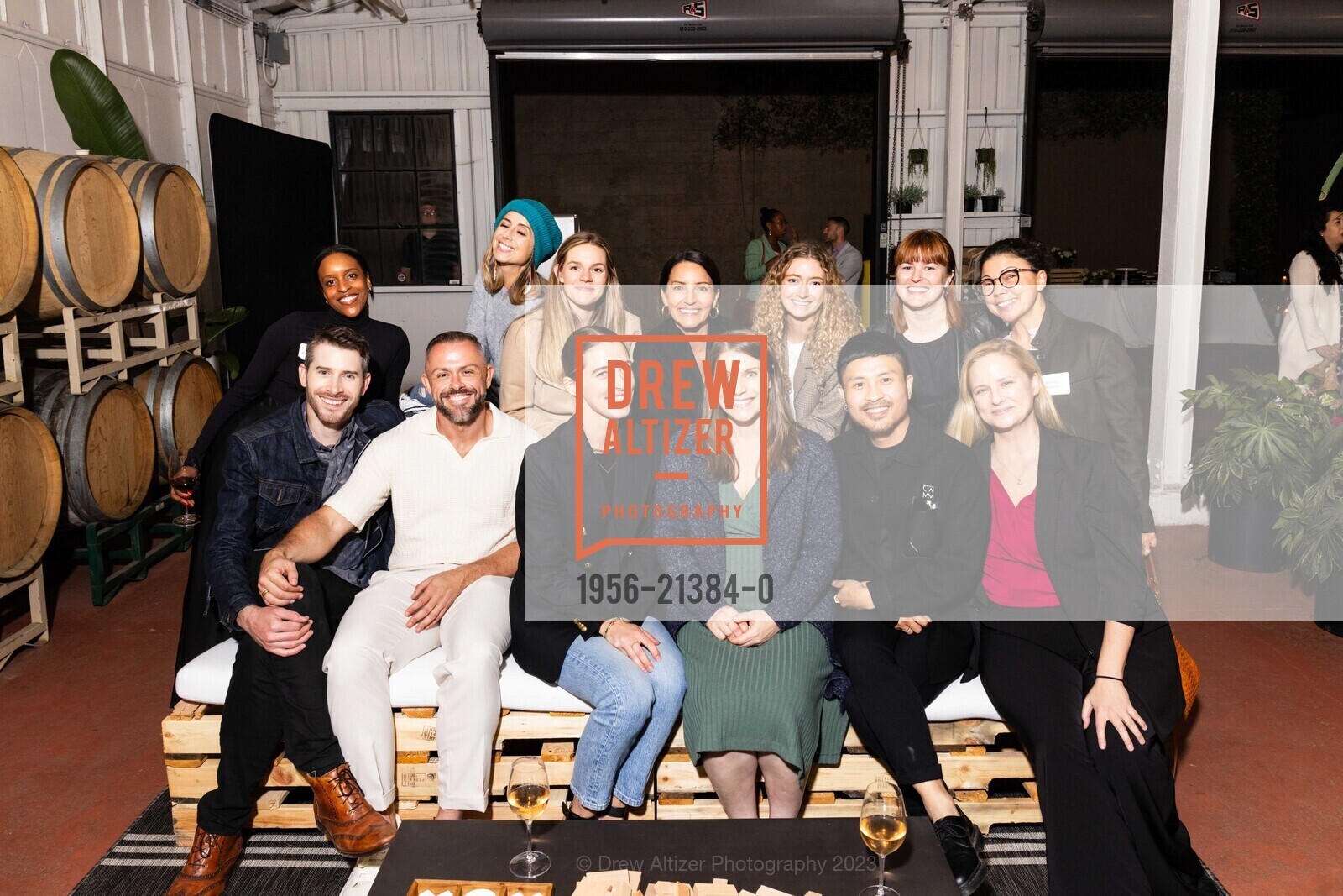 Nathan Ornell, Paige Starks, CJ Bishop, Carolyn Roney, Becca Silber, Anna Turpit, Mead Quin, Rachel Ellis, Maddie McCormick, Nate Lee, Megan Myers, Bailey Peters, Tabatha Sloggett, Whiskey & Wellness Hosted by Mead Quin, Hammerling Wines. 1350 Fifth St, Berkeley, CA 94710 US, September 29th, 2023, Photo #1956-21384-0 Nathan Ornell, Paige Starks, CJ Bishop, Carolyn Roney, Becca Silber, Anna Turpit, Mead Quin, Rachel Ellis, Maddie McCormick, Nate Lee, Megan Myers, Bailey Peters, Tabatha Sloggett, Photo #1956-21384-0