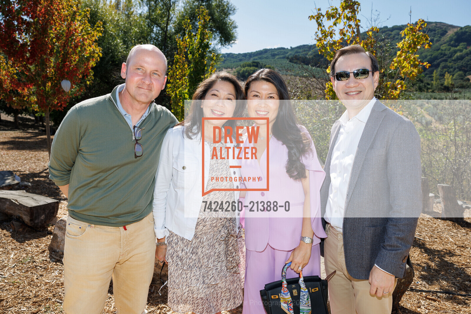 Joe DiSabato, Nancy Sakamoto, Sally Yu, Jeff Shen, ODC's Fall for Art Gala 2023, McEvoy Ranch. 5935 Red Hill Rd, Petaluma, CA 94952 US, October 1st, 2023, Photo #7424260-21388-0 Joe DiSabato, Nancy Sakamoto, Sally Yu, Jeff Shen, Photo #7424260-21388-0