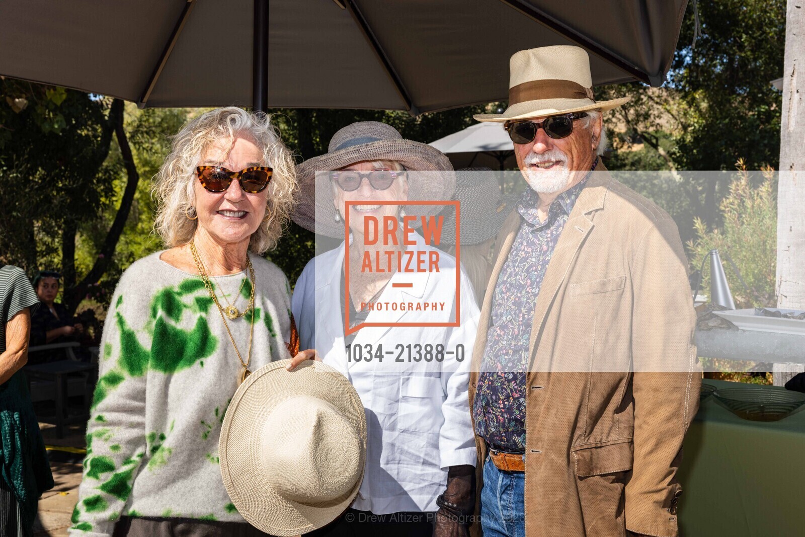 Susie Tompkins Buell, Brenda Way, Mark Buell, ODC's Fall for Art Gala 2023, McEvoy Ranch. 5935 Red Hill Rd, Petaluma, CA 94952 US, October 1st, 2023, Photo #1034-21388-0 Susie Tompkins Buell, Brenda Way, Mark Buell, Photo #1034-21388-0