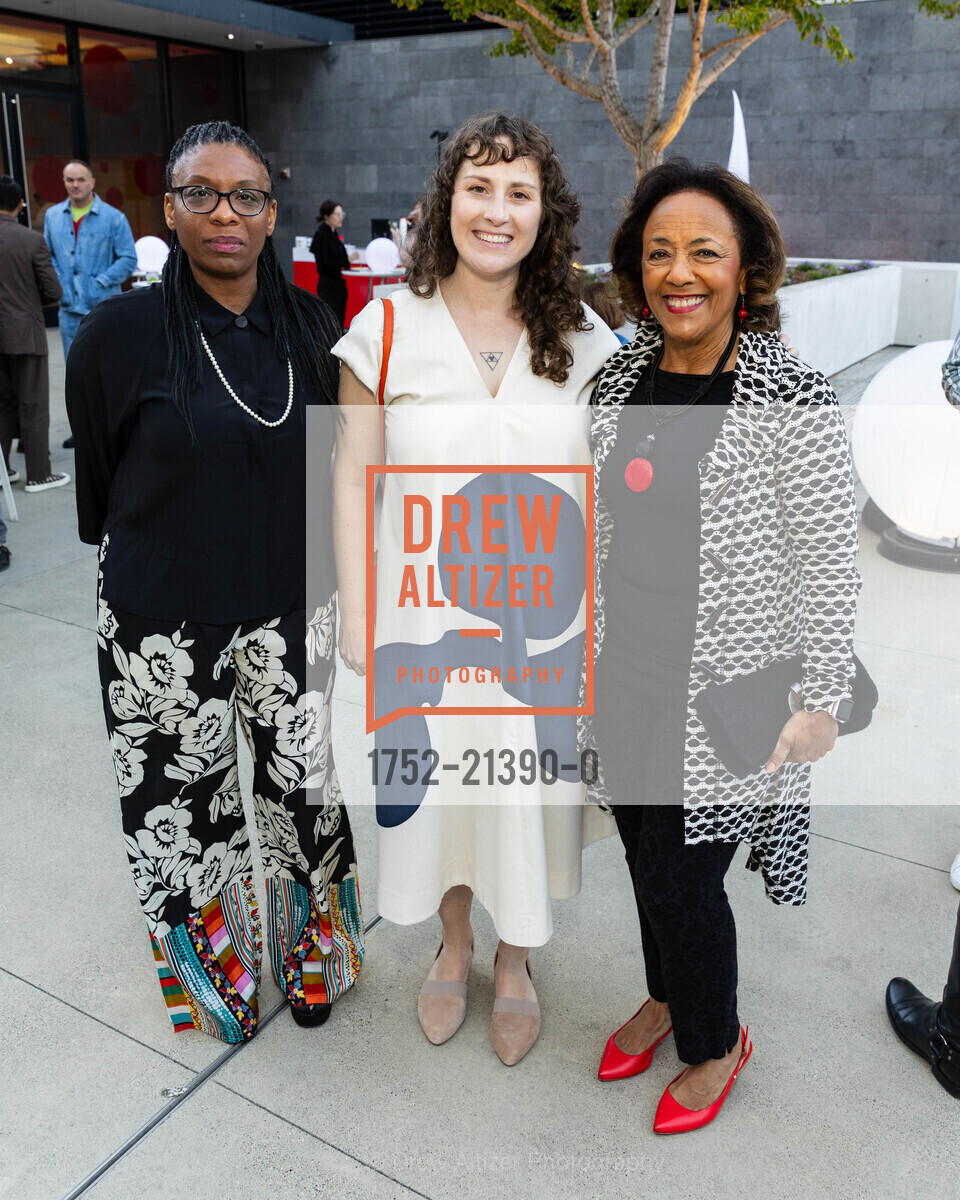 Gamynne Guillotte, Margaret Coad, Paula Collins, Yayoi Kusama Opening Donor Reception, San Francisco Museum of Modern Art. 151 3rd St, SF, CA 94103 US, Photo #1752-21390-0 Gamynne Guillotte, Margaret Coad, Paula Collins, Photo #1752-21390-0