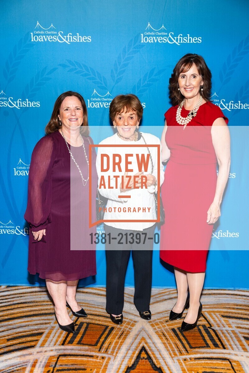 Lisa Sabatini, Pat Sabatini, Margaret O'Sullivan, Catholic Charities Loaves and Fishes, The Westin St. Francis San Francisco. 335 Powell St, SF, CA 94102, Photo #1381-21397-0 Lisa Sabatini, Pat Sabatini, Margaret O'Sullivan, Photo #1381-21397-0
