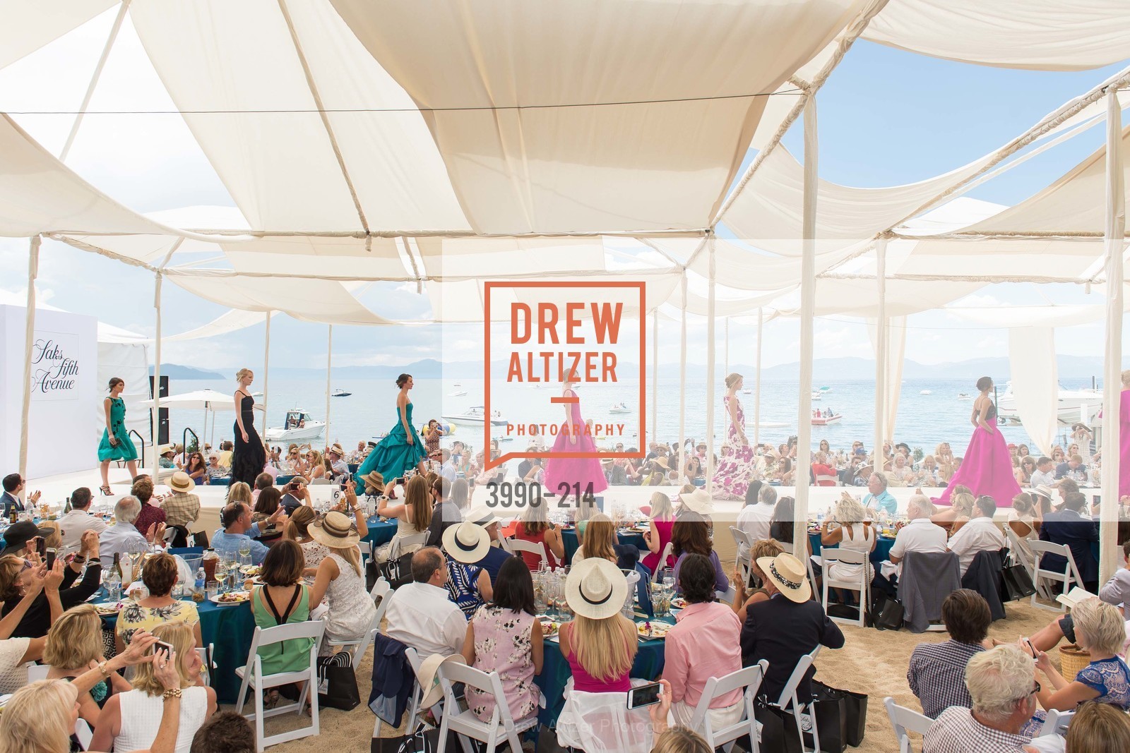 Fashion Show, Saks Fifth Avenue and The League to Save Lake Tahoe Present Fashion on the Lake, Private Residence, August 1st, 2015,Drew Altizer, Drew Altizer Photography, full-service agency, private events, San Francisco photographer, photographer california