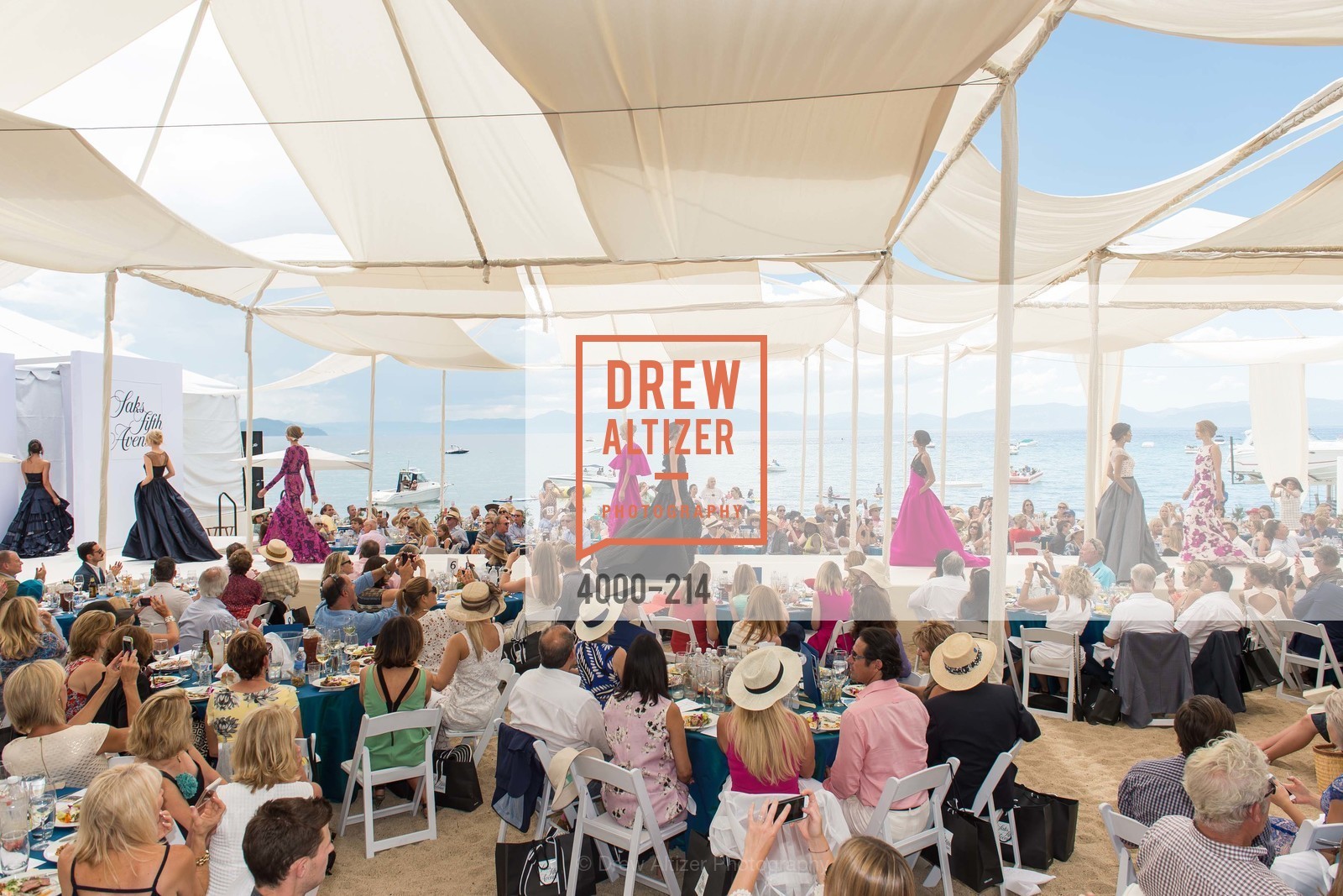 Fashion Show, Saks Fifth Avenue and The League to Save Lake Tahoe Present Fashion on the Lake, Private Residence, August 1st, 2015,Drew Altizer, Drew Altizer Photography, full-service agency, private events, San Francisco photographer, photographer california