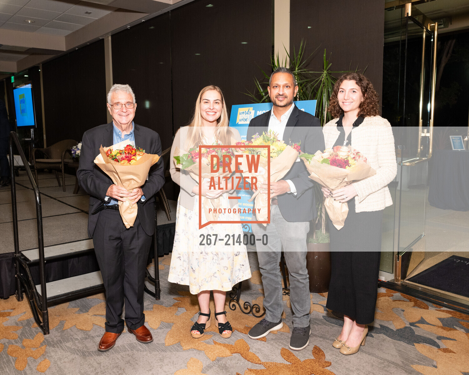 Larry Magid, Brittan Heller, Unni Nair, Ilana Golbin Blumenfeld, Silicon Valley Urban Debate League's Words to the Wise, Palo Alto Hills Golf & Country Club, Photo #267-21400-0 Larry Magid, Brittan Heller, Unni Nair, Ilana Golbin Blumenfeld, Photo #267-21400-0