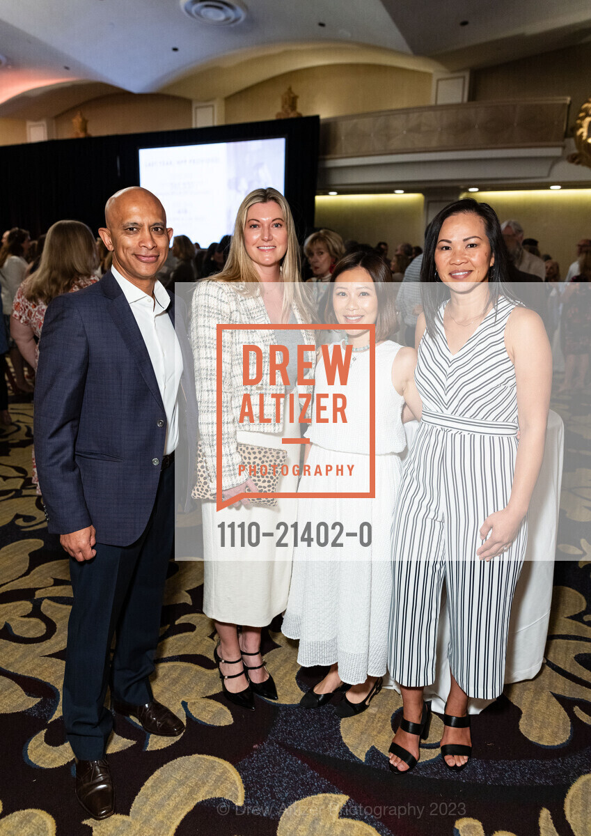 Abhi Talwalker, Kelly Kay, Carol Bao, Hanna Phan, Homeless Prenatal Program Annual Luncheon, Fairmont San Francisco. 950 Mason St, SF, CA 94108 US, October 6th, 2023, Photo #1110-21402-0 Abhi Talwalker, Kelly Kay, Carol Bao, Hanna Phan, Photo #1110-21402-0