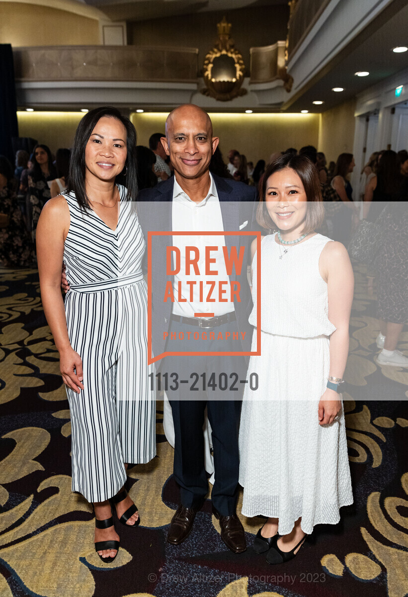 Hanna Phan, Bobby Tallwalker, Carol Bao, Homeless Prenatal Program Annual Luncheon, Fairmont San Francisco. 950 Mason St, SF, CA 94108 US, October 6th, 2023, Photo #1113-21402-0 Hanna Phan, Bobby Tallwalker, Carol Bao, Photo #1113-21402-0