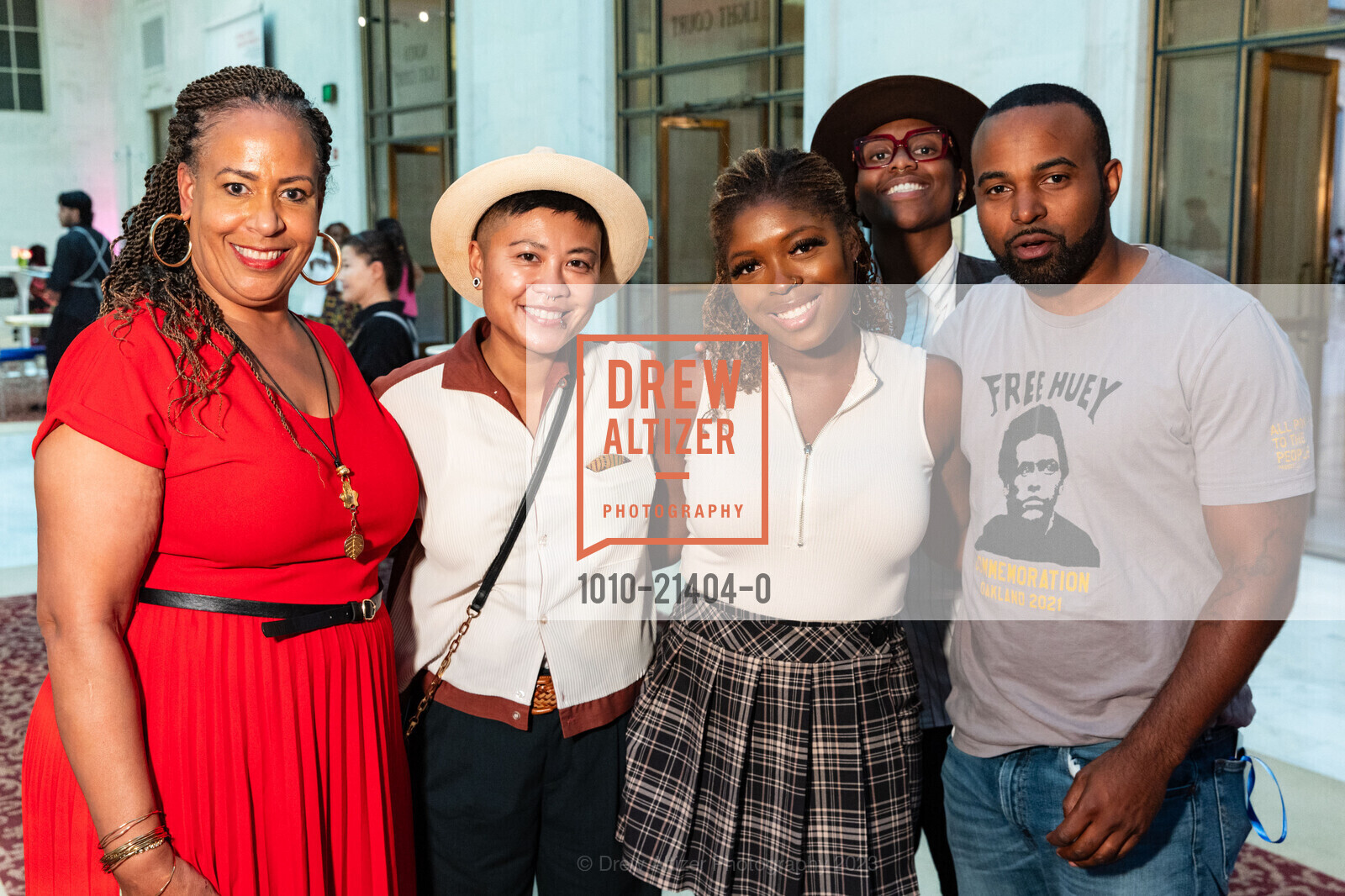 Adrian Owens, Leila Vega, Imani Bishop, Neshia Hoover, Rey LaChaux, SF Human Rights Commission Reception, San Francisco City Hall. 1 Dr Carlton B Goodlett Place, San Fran, CA 94102 US, October 6th, 2023, Photo #1010-21404-0 Adrian Owens, Leila Vega, Imani Bishop, Neshia Hoover, Rey LaChaux, Photo #1010-21404-0