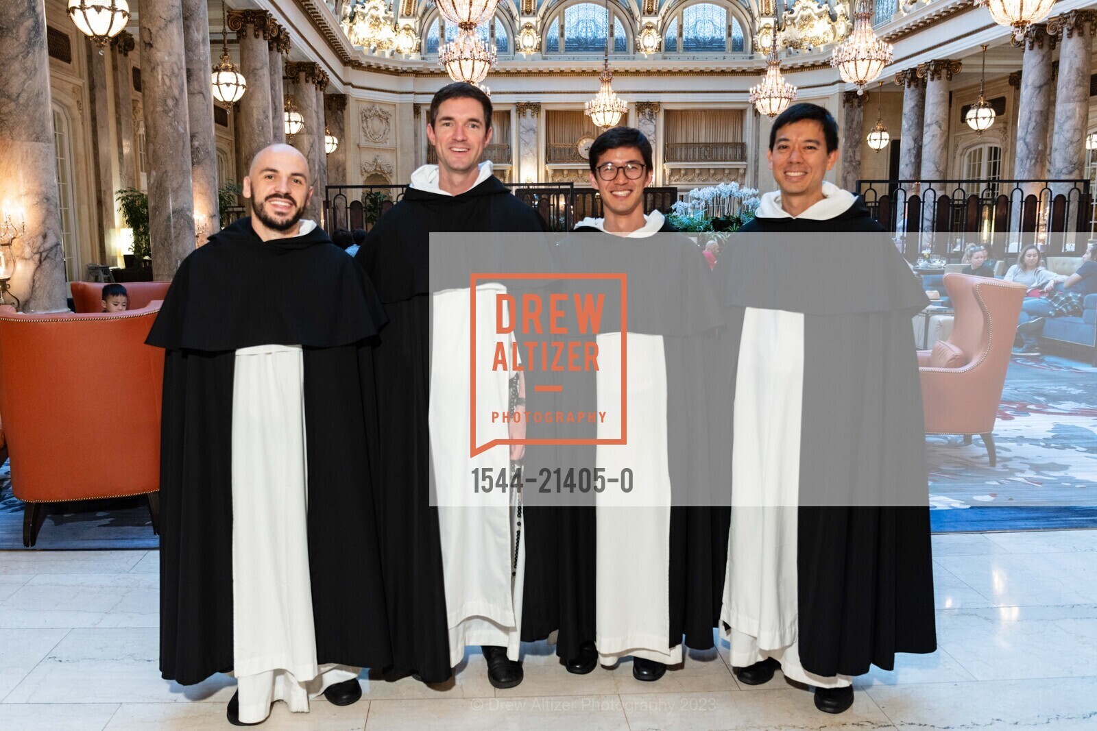 Elias Ford, Scott Norgaard, Andrew Thomas King, Luke Lee, St. Dominic's 150th Anniversary Jubilee Gala, Palace Hotel. New Montgomery St, SF, CA 94105 US, October 7th, 2023, Photo #1544-21405-0 Elias Ford, Scott Norgaard, Andrew Thomas King, Luke Lee, Photo #1544-21405-0