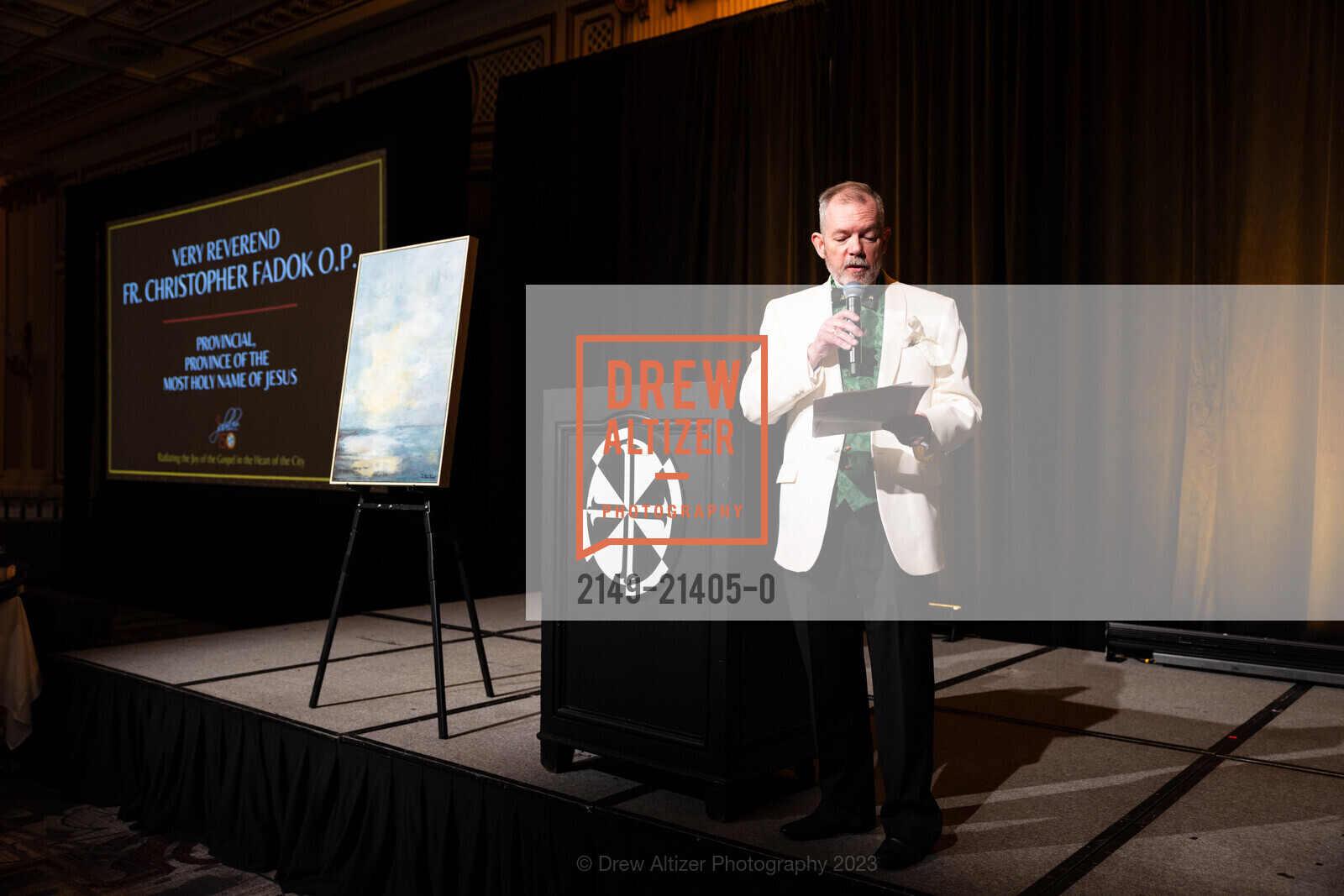 Simon Berry, St. Dominic's 150th Anniversary Jubilee Gala, Palace Hotel. New Montgomery St, SF, CA 94105 US, October 7th, 2023, Photo #2149-21405-0 Simon Berry, Photo #2149-21405-0