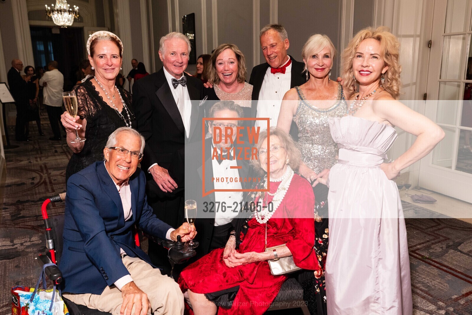 Dan Holper, Marjorie Campbell, Ray Whitaker, Anne Whitaker, Bill Campbell, St. Dominic's 150th Anniversary Jubilee Gala, Palace Hotel. New Montgomery St, SF, CA 94105 US, October 7th, 2023, Photo #3276-21405-0 Dan Holper, Marjorie Campbell, Ray Whitaker, Anne Whitaker, Bill Campbell, Photo #3276-21405-0