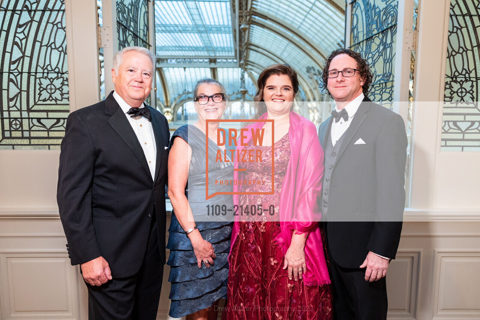 Robb Eklund, Shelby Eklund, Kathleen Folan, Luis Folan, St. Dominic's 150th Anniversary Jubilee Gala, Palace Hotel. New Montgomery St, SF, CA 94105 US, October 7th, 2023, Photo #1109-21405-0 Robb Eklund, Shelby Eklund, Kathleen Folan, Luis Folan, Photo #1109-21405-0