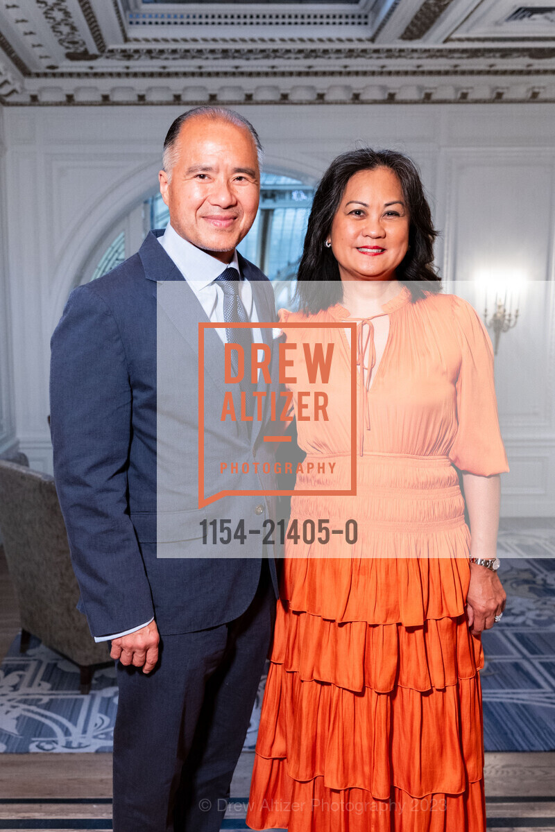 Leo Lam, Cecilia de Leon, St. Dominic's 150th Anniversary Jubilee Gala, Palace Hotel. New Montgomery St, SF, CA 94105 US, October 7th, 2023, Photo #1154-21405-0 Leo Lam, Cecilia de Leon, Photo #1154-21405-0