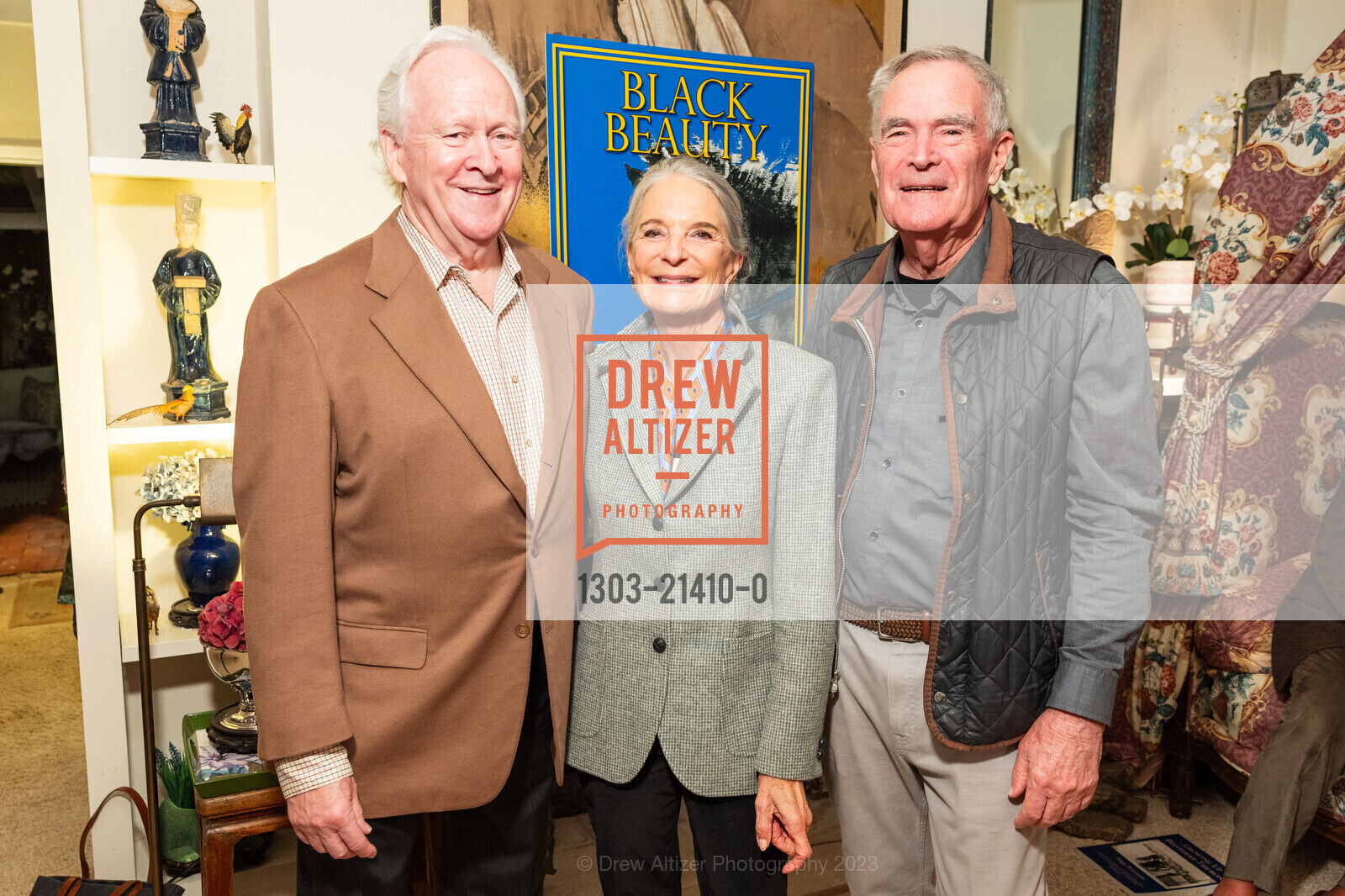 Dr. Rob Harvey, Ken Johnson, Gretchen Kimball and Connie Wiley "Black Beauty" Book Party, Private Residence, October 10th, 2023, Photo #1303-21410-0 Dr. Rob Harvey, Ken Johnson, Photo #1303-21410-0