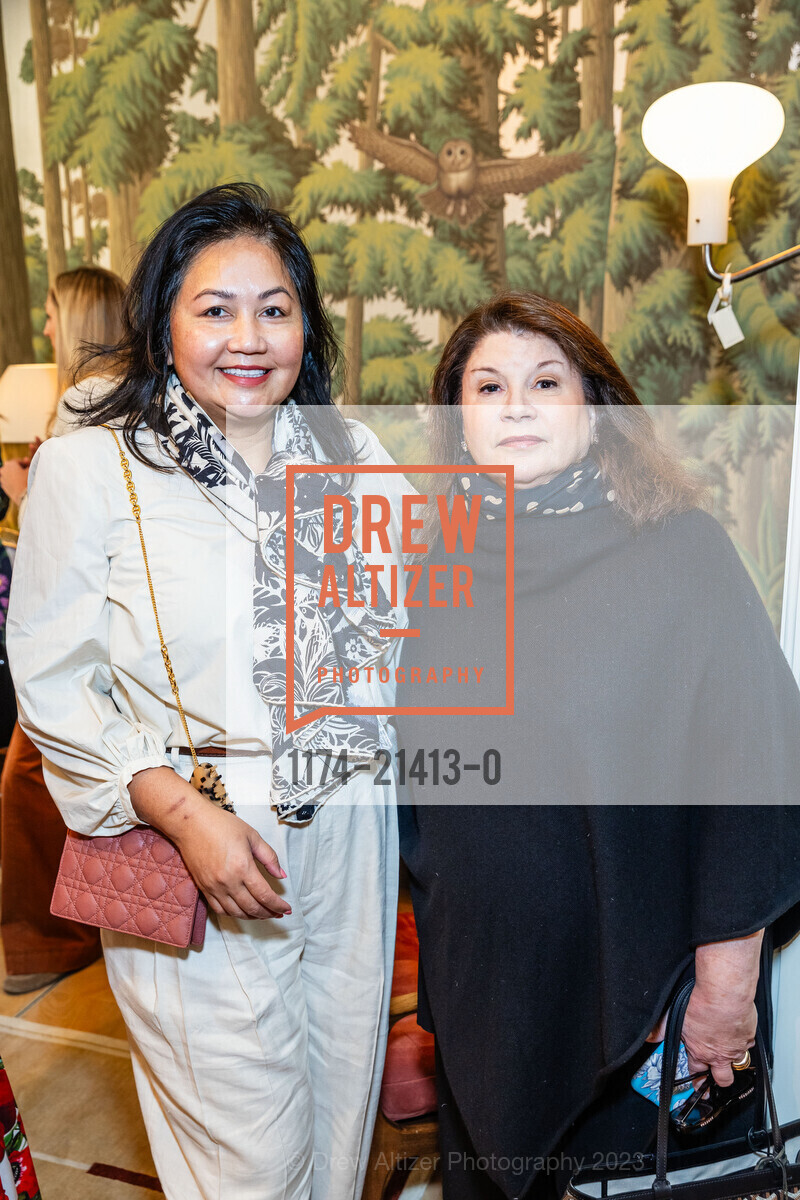 Tham Kannalikham, Ann Feldman, de Gournay x HiNote brunch, De Gournay. 3296 Sacramento St, SF, CA 94115 US, October 11th, 2023, Photo #1174-21413-0 Tham Kannalikham, Ann Feldman, Photo #1174-21413-0