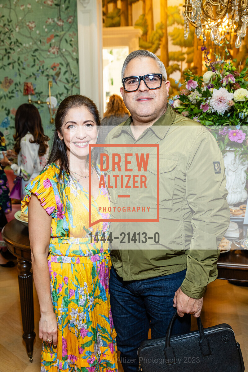 Sandy Sloan, George Brazil, de Gournay x HiNote brunch, De Gournay. 3296 Sacramento St, SF, CA 94115 US, October 11th, 2023, Photo #1444-21413-0 Sandy Sloan, George Brazil, Photo #1444-21413-0