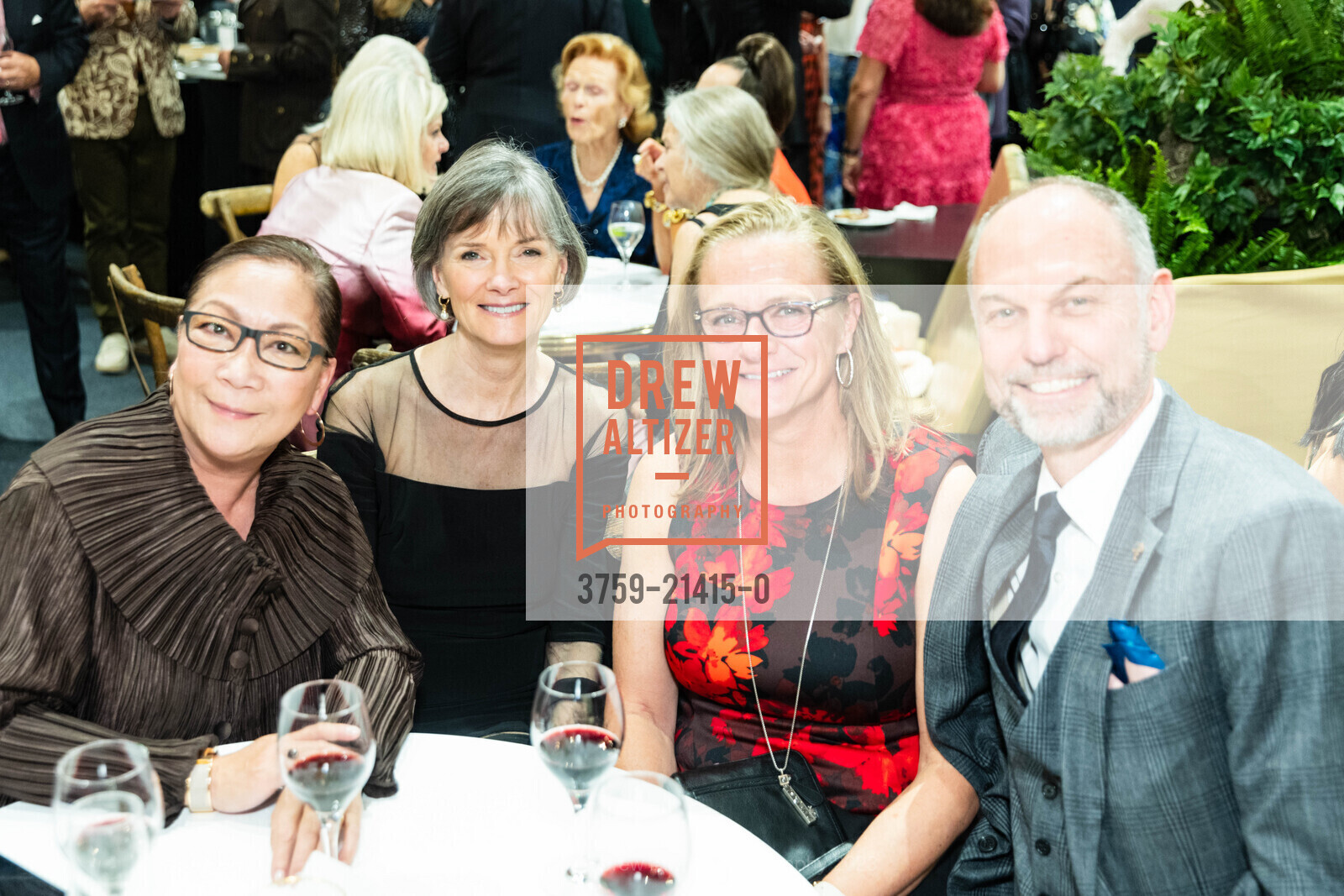 Lillian Wagner, Margaret Miley, Jeanette Holdy, Roger Holdy, The San Francisco Fall Show Opening Night Gala, Festival Pavilion. 38 Fort Mason, SF, CA 94123 US, October 11th, 2023, Photo #3759-21415-0 Lillian Wagner, Margaret Miley, Jeanette Holdy, Roger Holdy, Photo #3759-21415-0