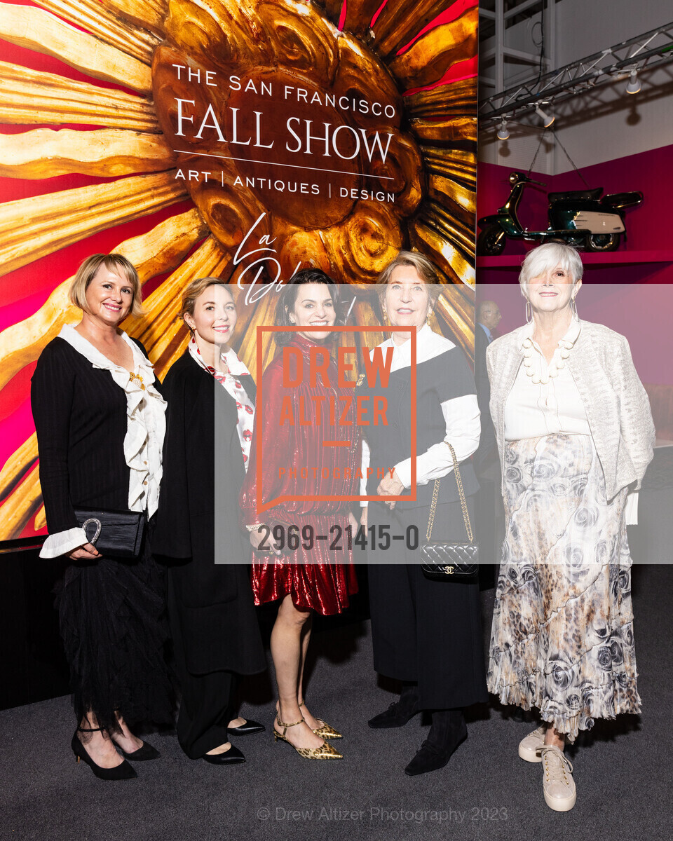 Eliza Hubbard, Jenny Bailey, Erinn Sowle, Nancy Jaksich, Janice Stone Thomas, The San Francisco Fall Show Opening Night Gala, Festival Pavilion. 38 Fort Mason, SF, CA 94123 US, October 11th, 2023, Photo #2969-21415-0 Eliza Hubbard, Jenny Bailey, Erinn Sowle, Nancy Jaksich, Janice Stone Thomas, Photo #2969-21415-0