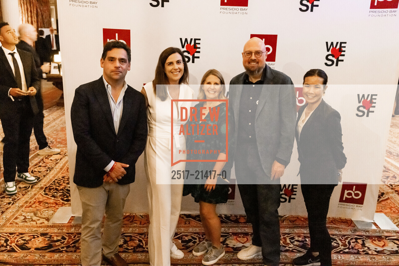 Enrique Landa, Dara Landa, Jennifer Levy, Randy Kern, Tina Cheng, welovesf Gala & Fundraiser, Saint Joseph's Art Society. 1401 Howard St, SF, CA 94103 US, October 11th, 2023, Photo #2517-21417-0 Enrique Landa, Dara Landa, Jennifer Levy, Randy Kern, Tina Cheng, Photo #2517-21417-0