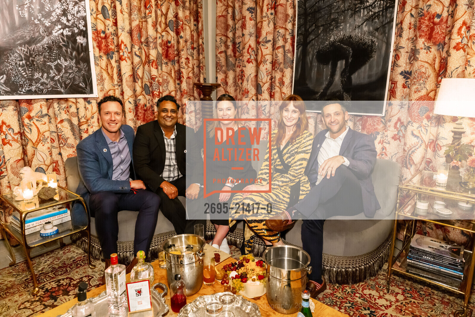 Jeff Wilcox, Mitesh Patel, Veronica Lyon, Michelle Wilcox, Andrew Mekjavich, welovesf Gala & Fundraiser, Saint Joseph's Art Society. 1401 Howard St, SF, CA 94103 US, October 11th, 2023, Photo #2695-21417-0 Jeff Wilcox, Mitesh Patel, Veronica Lyon, Michelle Wilcox, Andrew Mekjavich, Photo #2695-21417-0