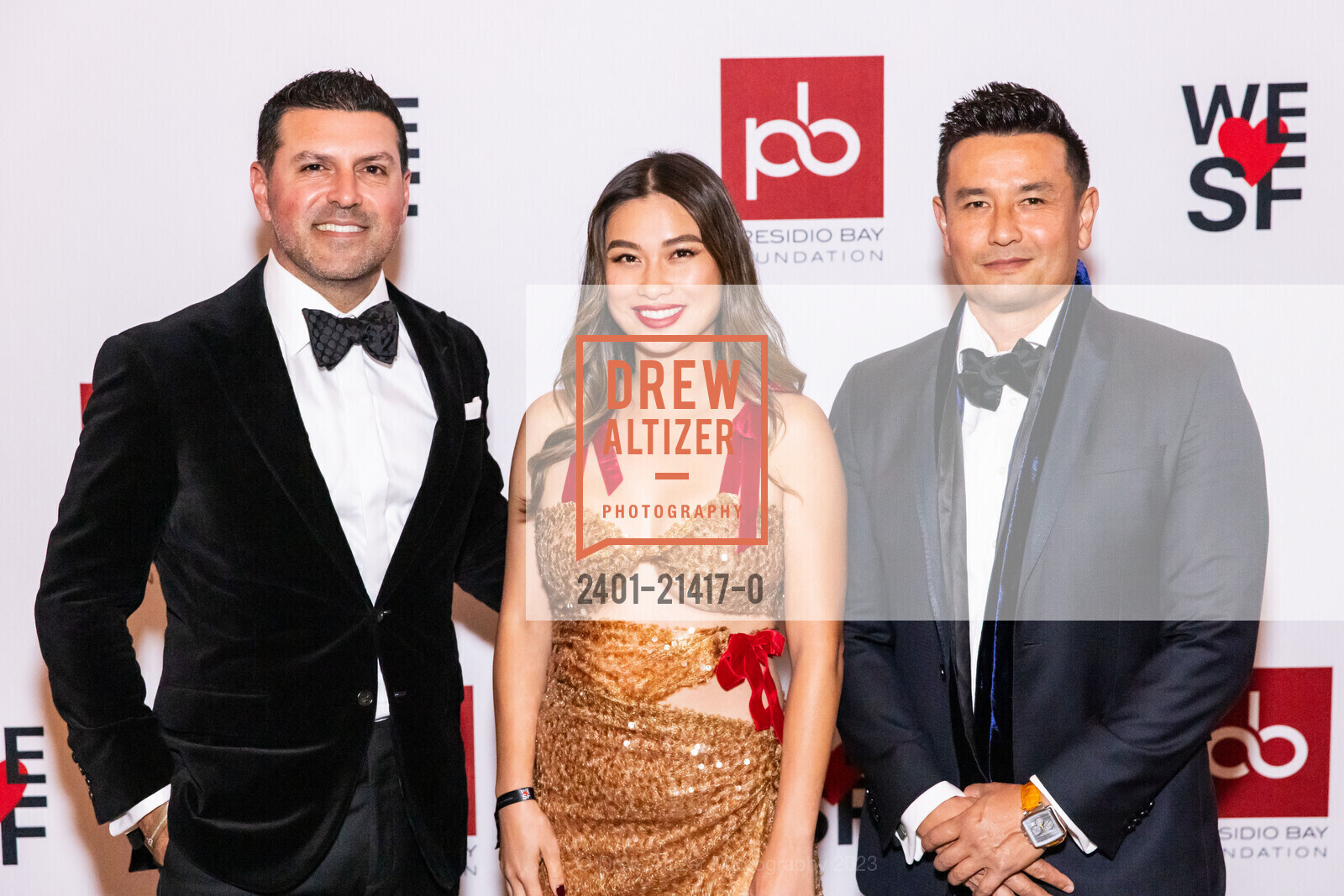 Payam Tabar, Nina Lay, Nguey Lay, welovesf Gala & Fundraiser, Saint Joseph's Art Society. 1401 Howard St, SF, CA 94103 US, October 11th, 2023, Photo #2401-21417-0 Payam Tabar, Nina Lay, Nguey Lay, Photo #2401-21417-0